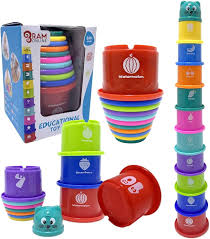 Ram© Baby 11-Piece Stacking Cups – Preschool Learning Toy