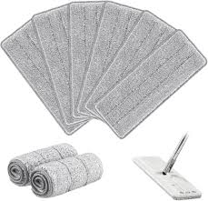 Flat Mop Head Replacement Pads – 13"x4.9" Microfiber, Grey, Compatible with Joy-MOOP & Oshang