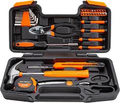 CARTMAN 39-Piece Tool Set with Plastic Toolbox – Orange