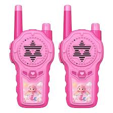 Kids Walkie Talkies 2 Pack with Flashlight & Volume Control - 1.3 Mile Range, Pink for Ages 3-8